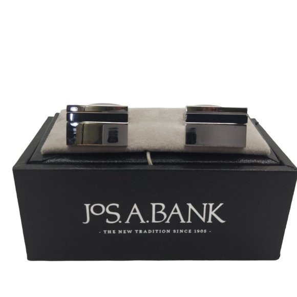 mens new vintage 1990s jos.a.banks  #jo1488807 stainless steel stripe pattern cu - Picture 1 of 3